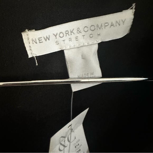 New York & Company Black Sheath Midi Dress for Work - Picture 3 of 3